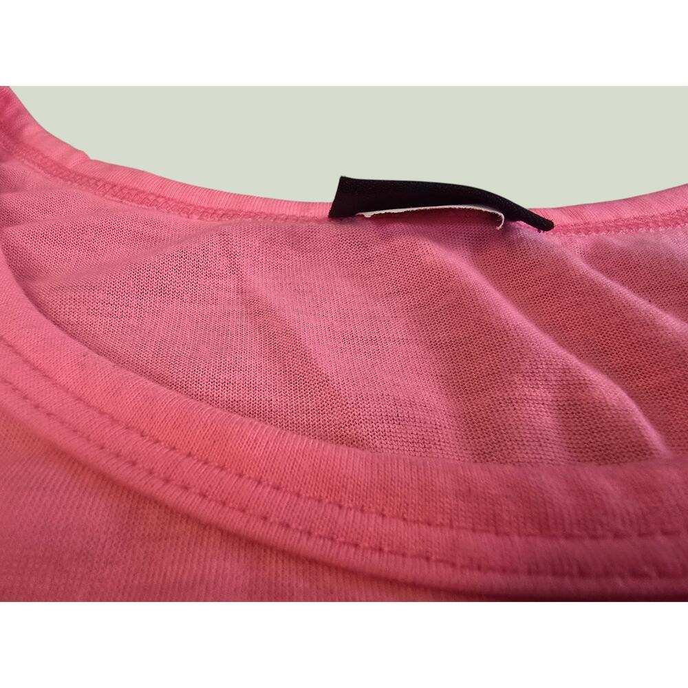 rue21 Bright Pink and Green Sweet T-Shirt 2000s Aesthetic Cap Sleeve image 2